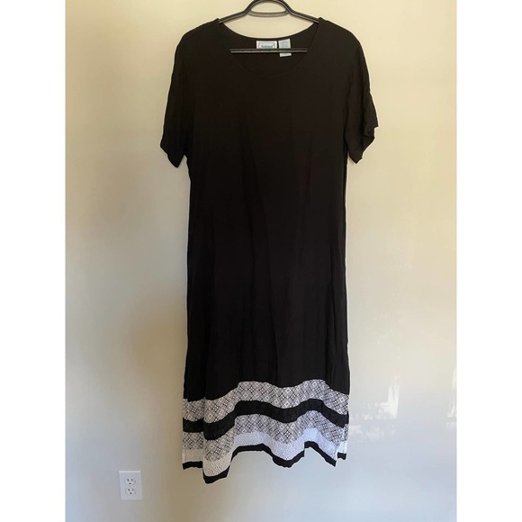 📩🛍️🎀2 for $10🛍️🎀NATIONAL Women Maxi Long Black Dress Size L - Picture 1 of 5
